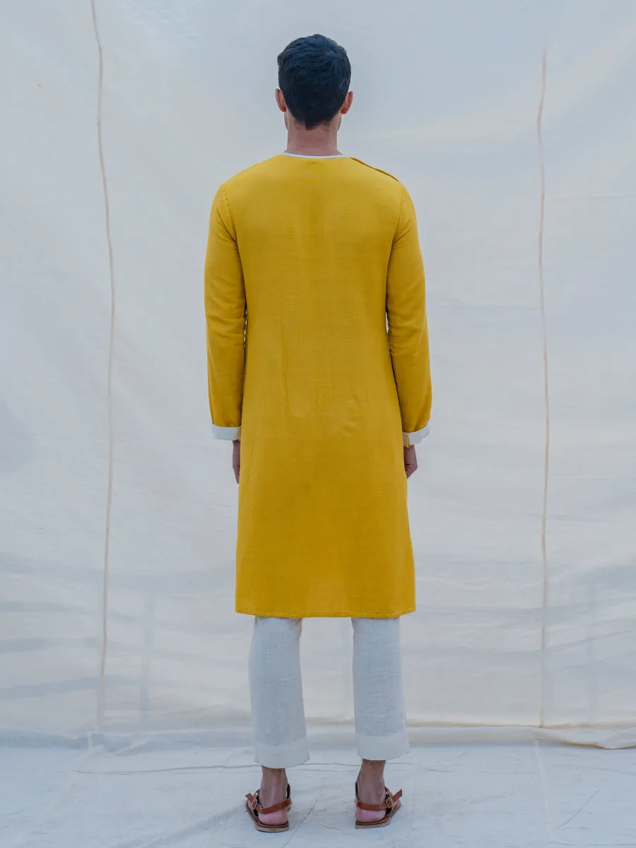 Cotton X Linen Indisputably Yellow Kurta Set