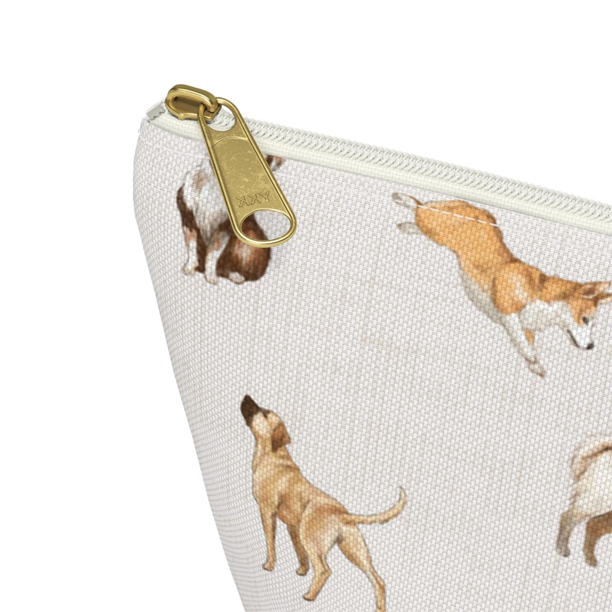 Cow Dogs Pencil Pouch in Cream