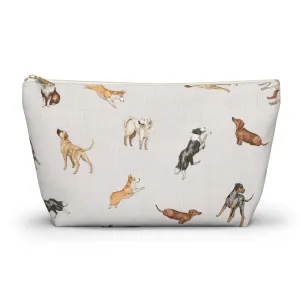 Cow Dogs Pencil Pouch in Cream