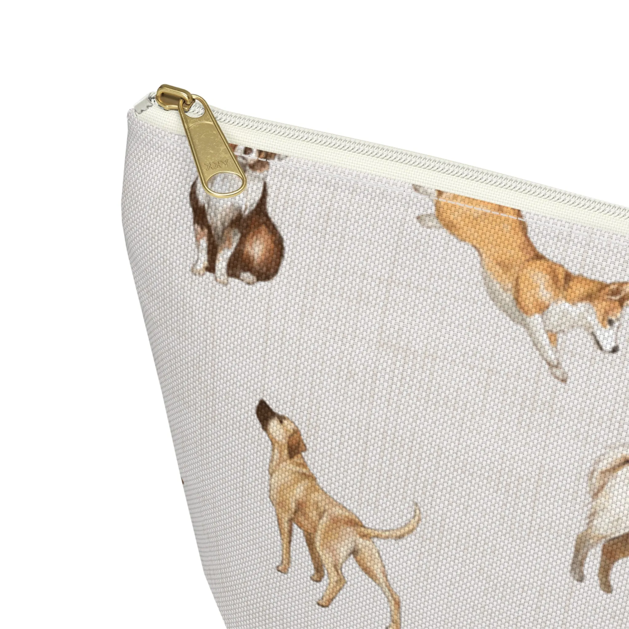 Cow Dogs Pencil Pouch in Cream