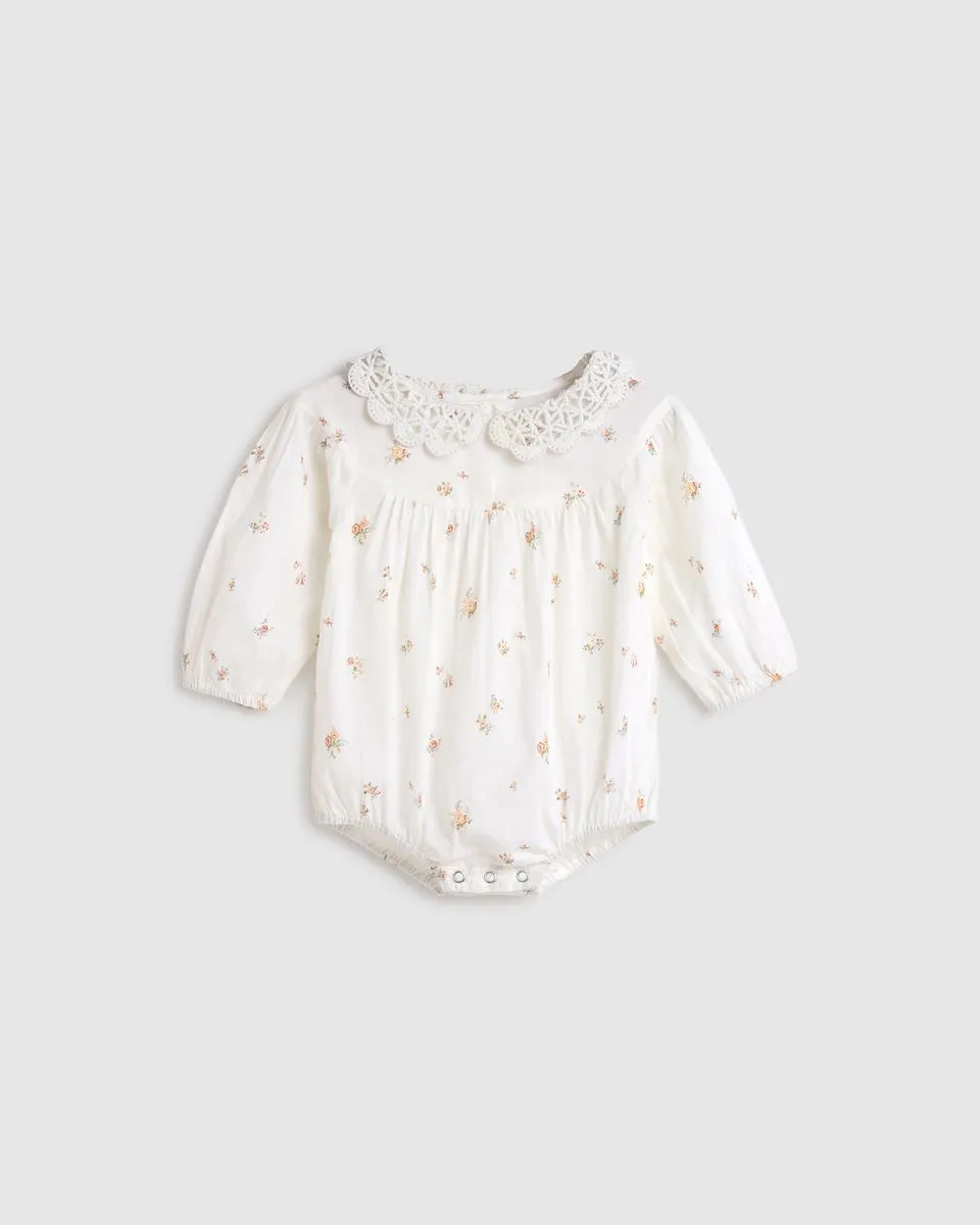 Crochet Collar Playsuit - Chintz