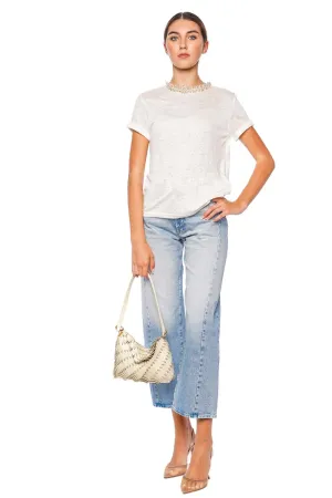 Crush Ivory Pearl Embellished Tee