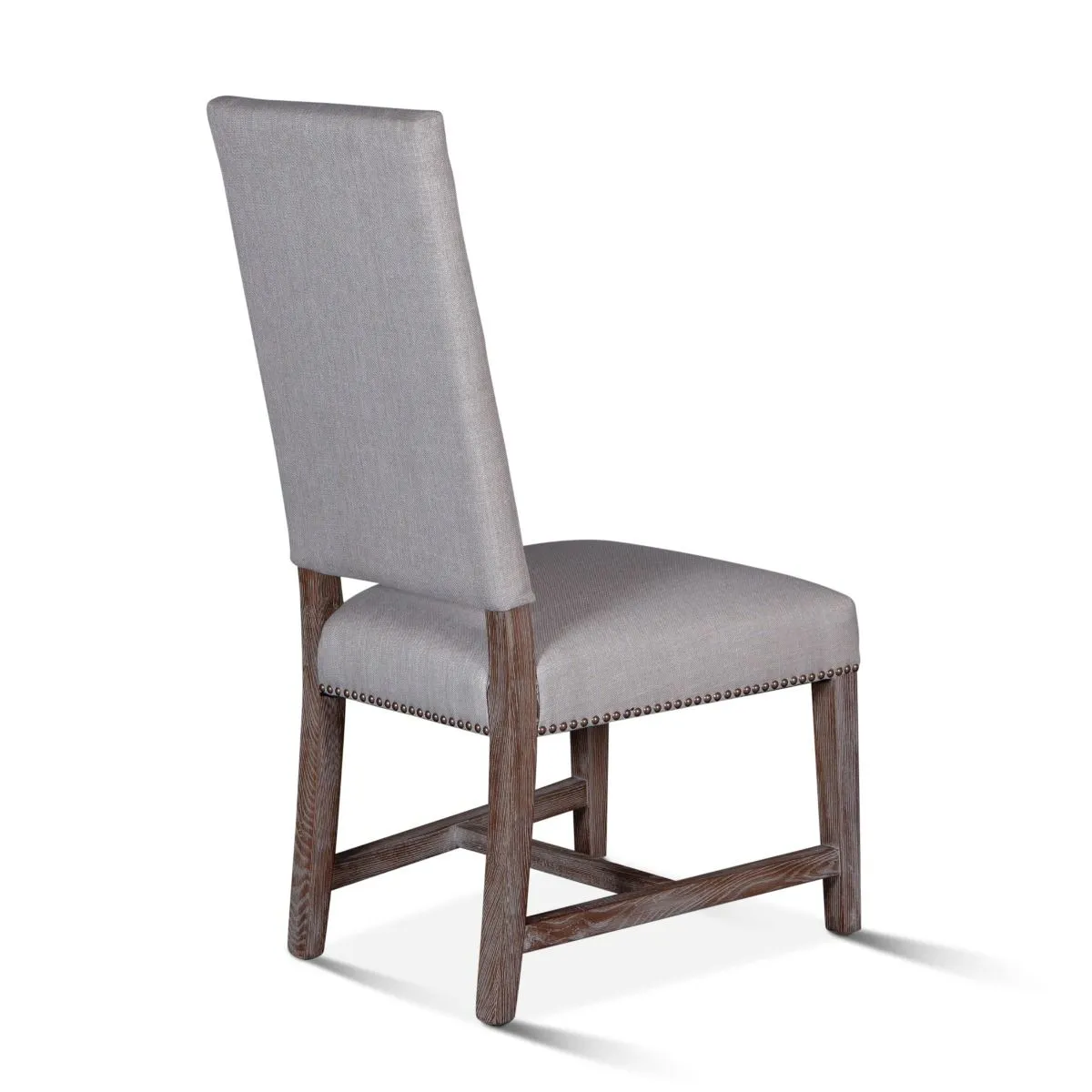 Darcy Dining Chair, Gray/Beige Linen