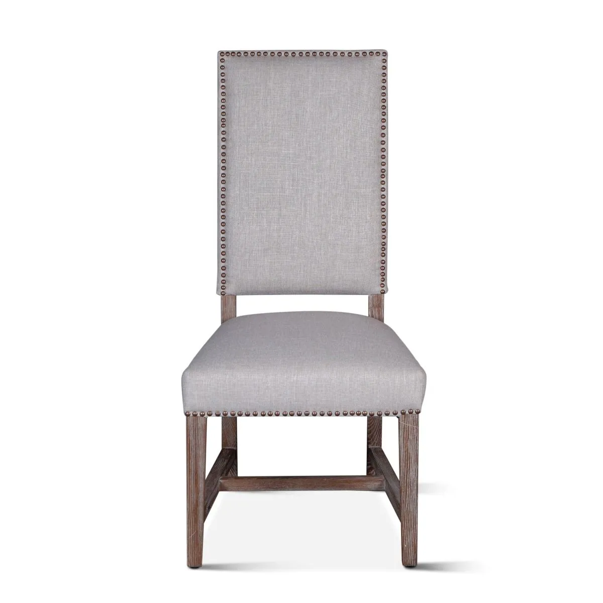 Darcy Dining Chair, Gray/Beige Linen