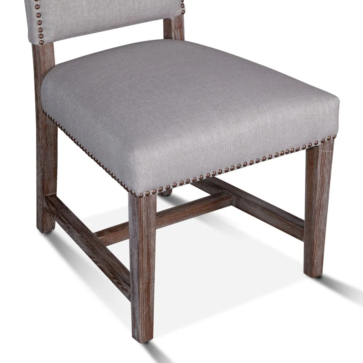 Darcy Dining Chair, Gray/Beige Linen