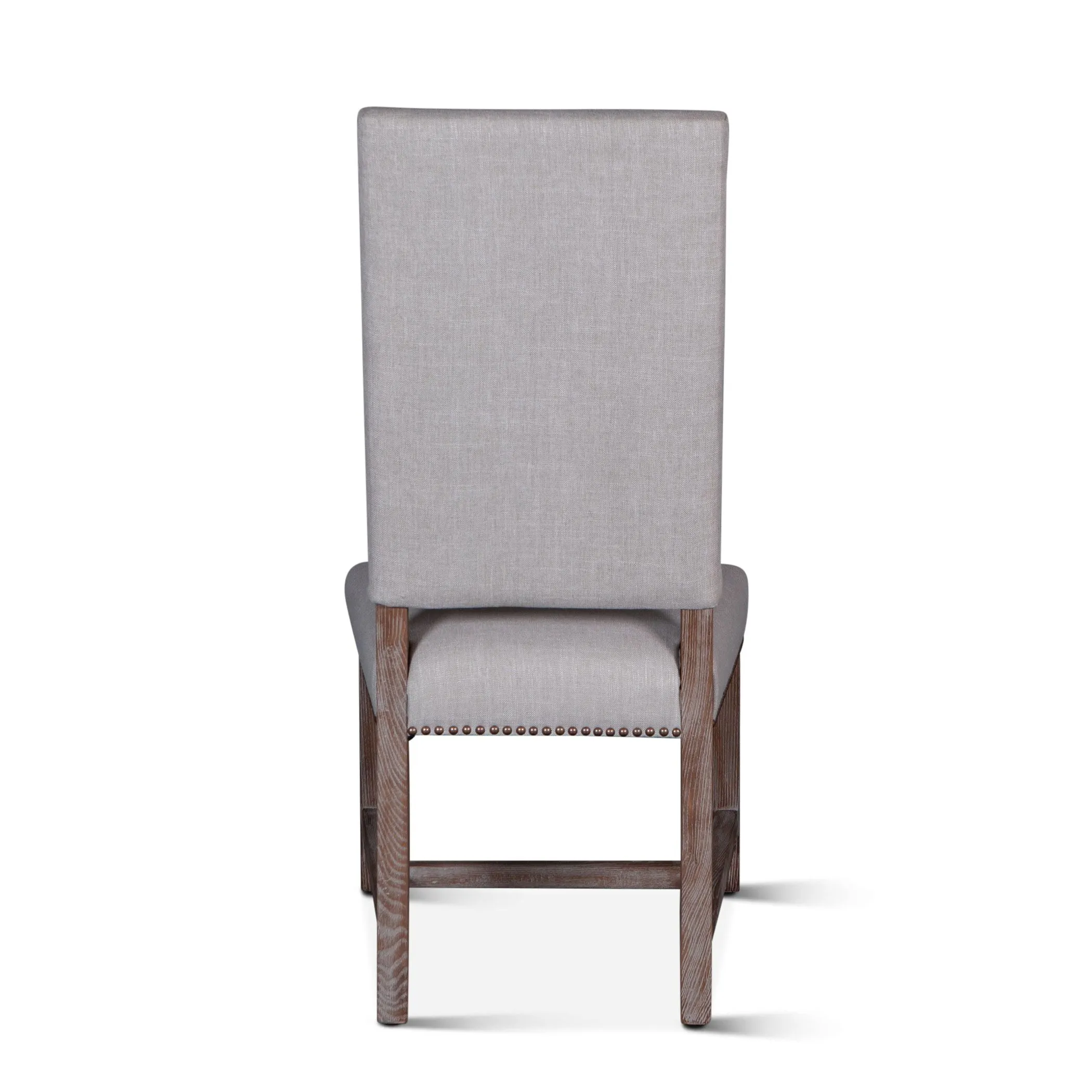 Darcy Dining Chair, Gray/Beige Linen