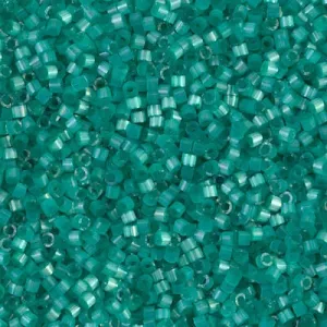 DB 1813, Aqua Green Silk Satin Dyed - Miyuki Delica Beads - Size 11 - 5 grams - Japanese Cylinder Seed Beads - Retail & Wholesale