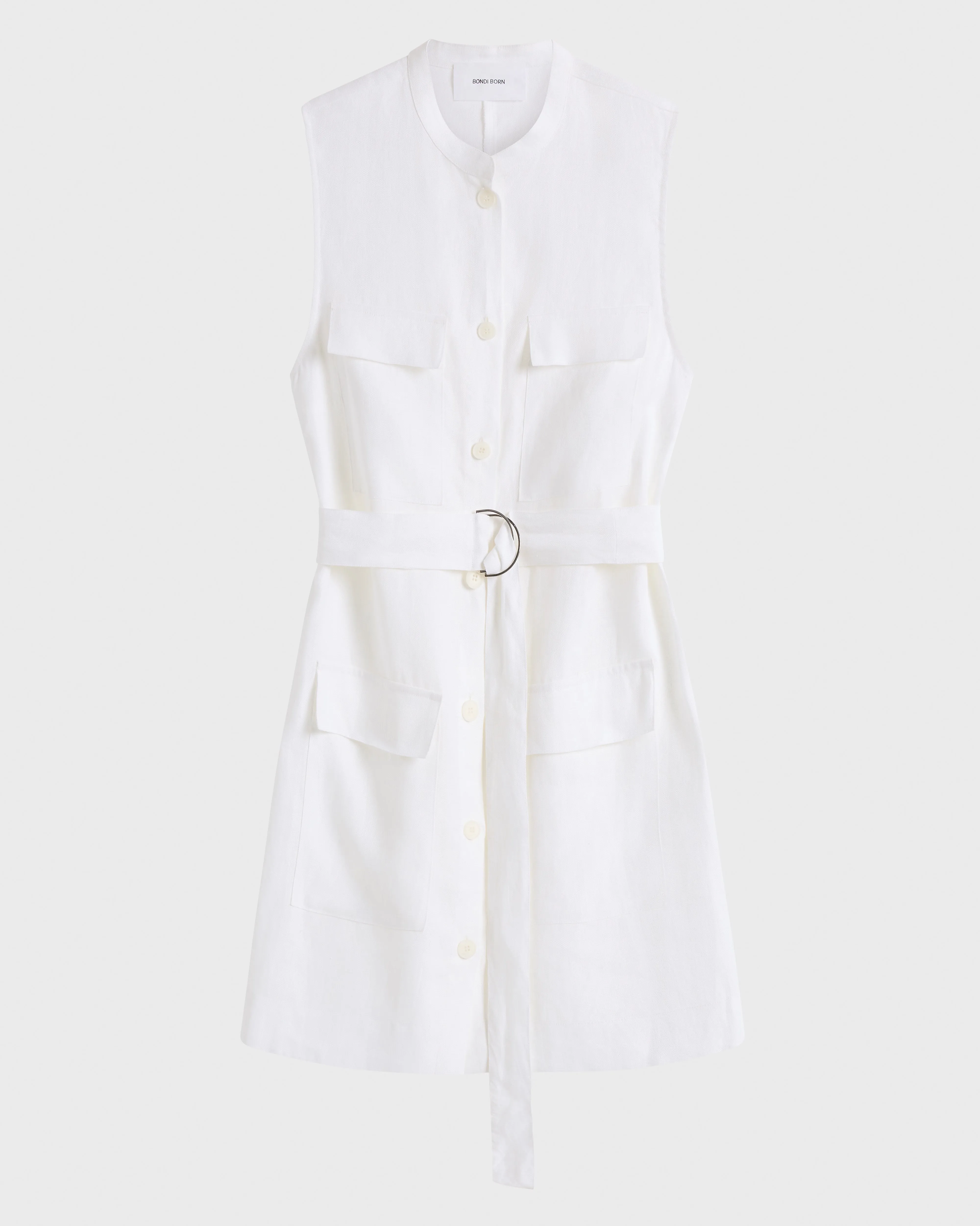 Delphi Utility Dress - White