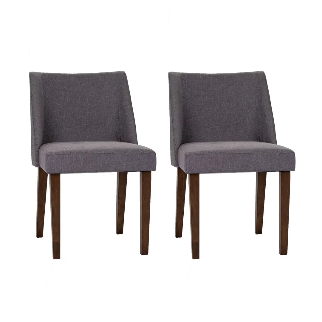 Didmarton Linen Side Chair (Set of 2) Zipcode Design™ Upholstery Color: Gray Linen