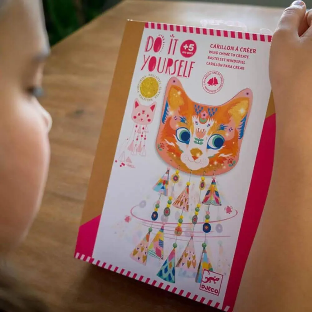 Djeco Do It Yourself Kitty Wind Chimes