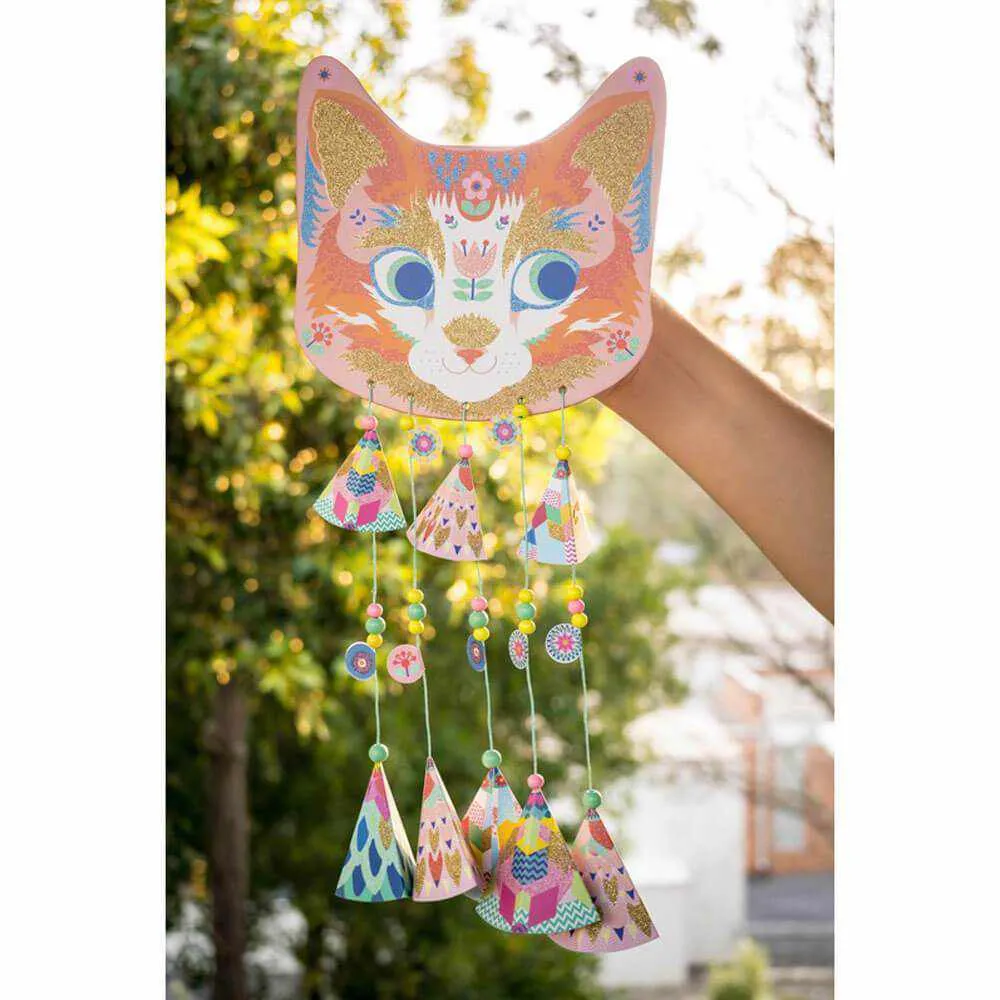 Djeco Do It Yourself Kitty Wind Chimes