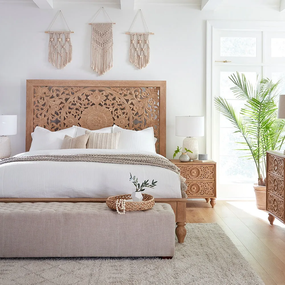 D'Orsay Linen Bench