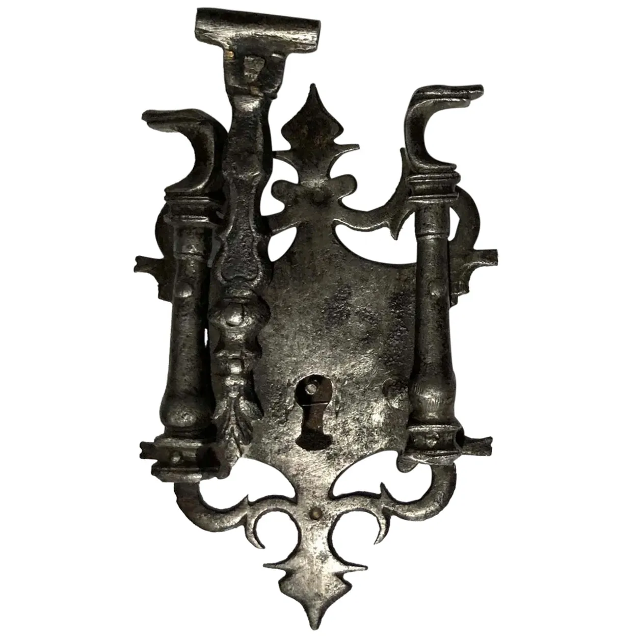 Early Spanish Baroque Iron Lock Box and Hasp