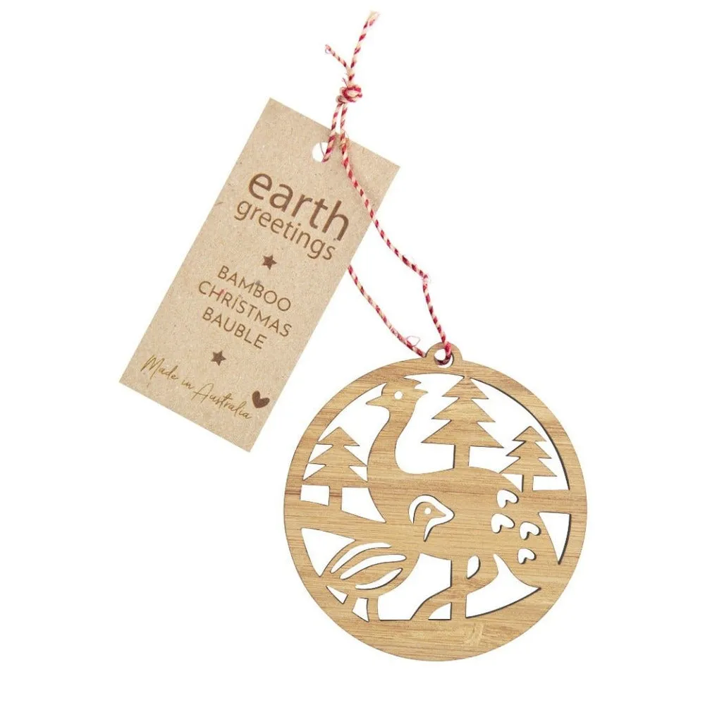 Earth Greetings Bamboo Christmas Bauble