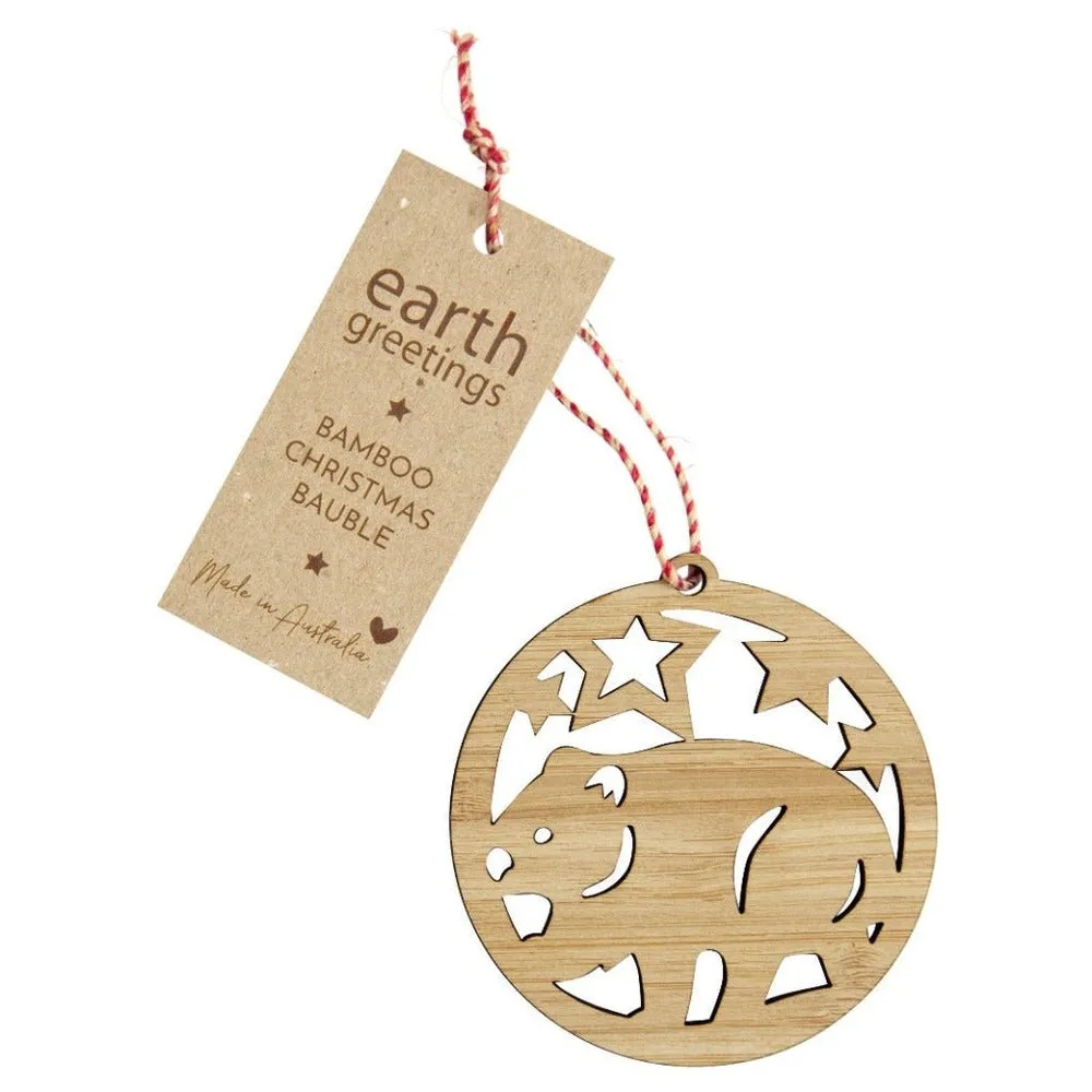Earth Greetings Bamboo Christmas Bauble