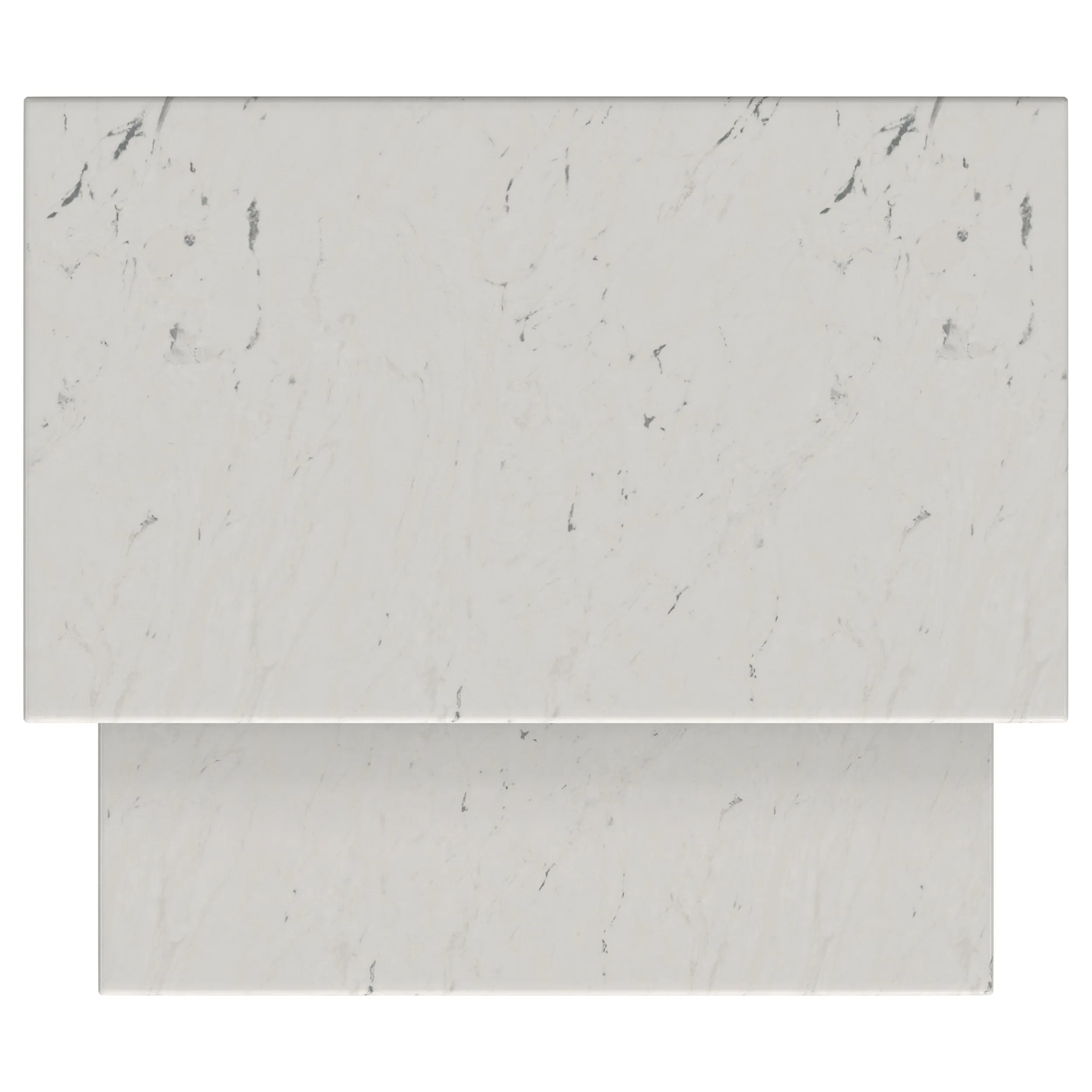 Ebby 2-piece Genuine Marble Top Nesting Coffee Tables White