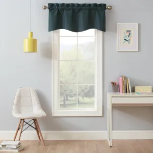 Eclipse Kendall Modern Scalloped Rod Pocket Valance Thermal Insulated