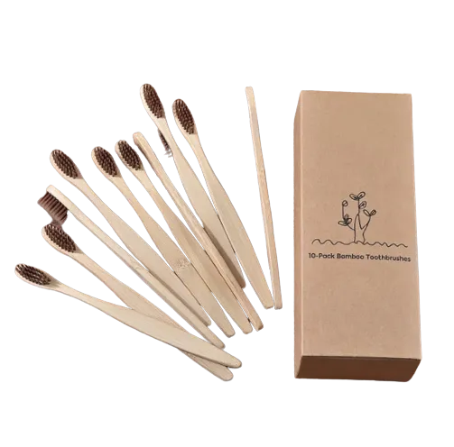 Eco Bamboo Toothbrush Box Set