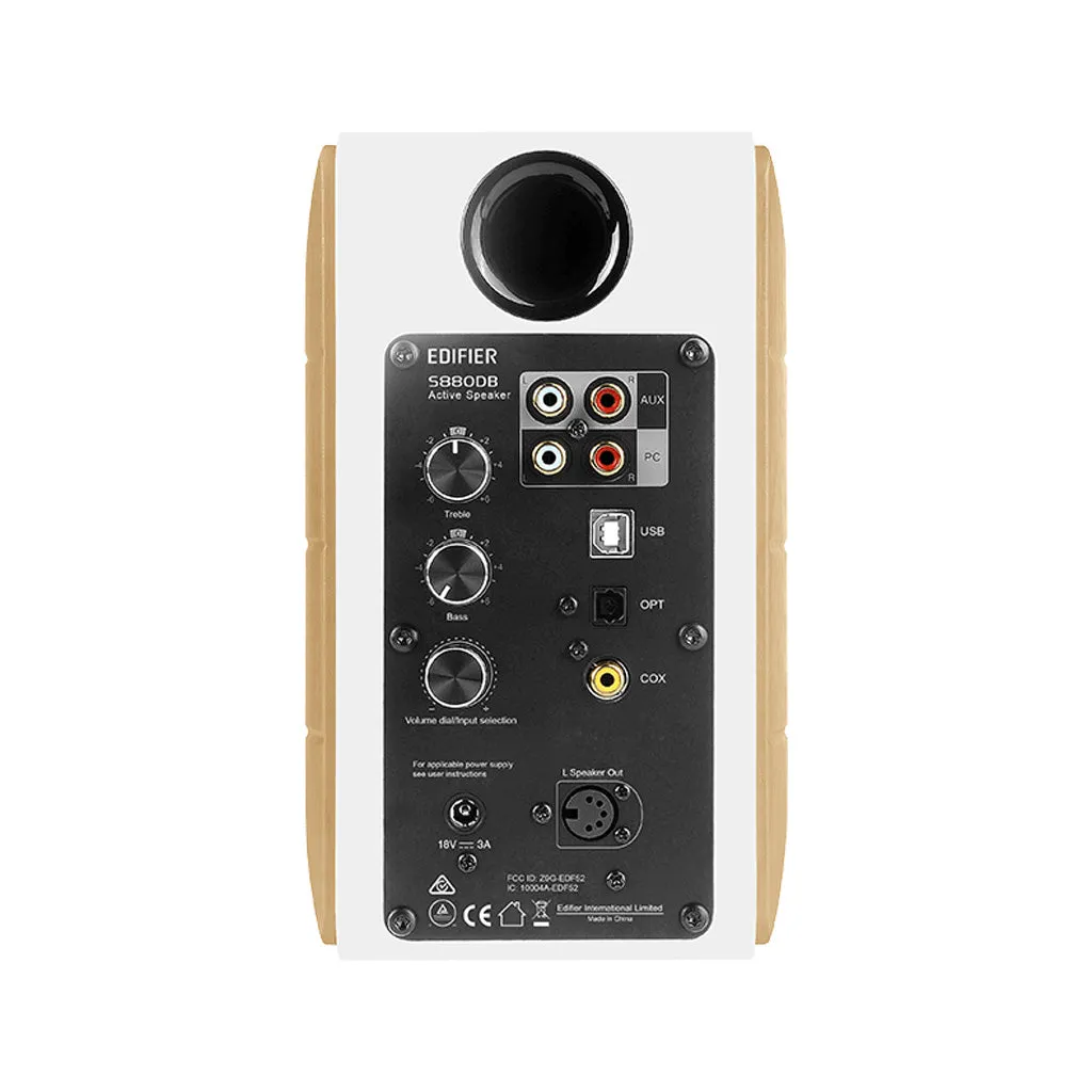 Edifier S880DB Hi-Res Audio Bluetooth Bookshelf Speakers, 88W, White