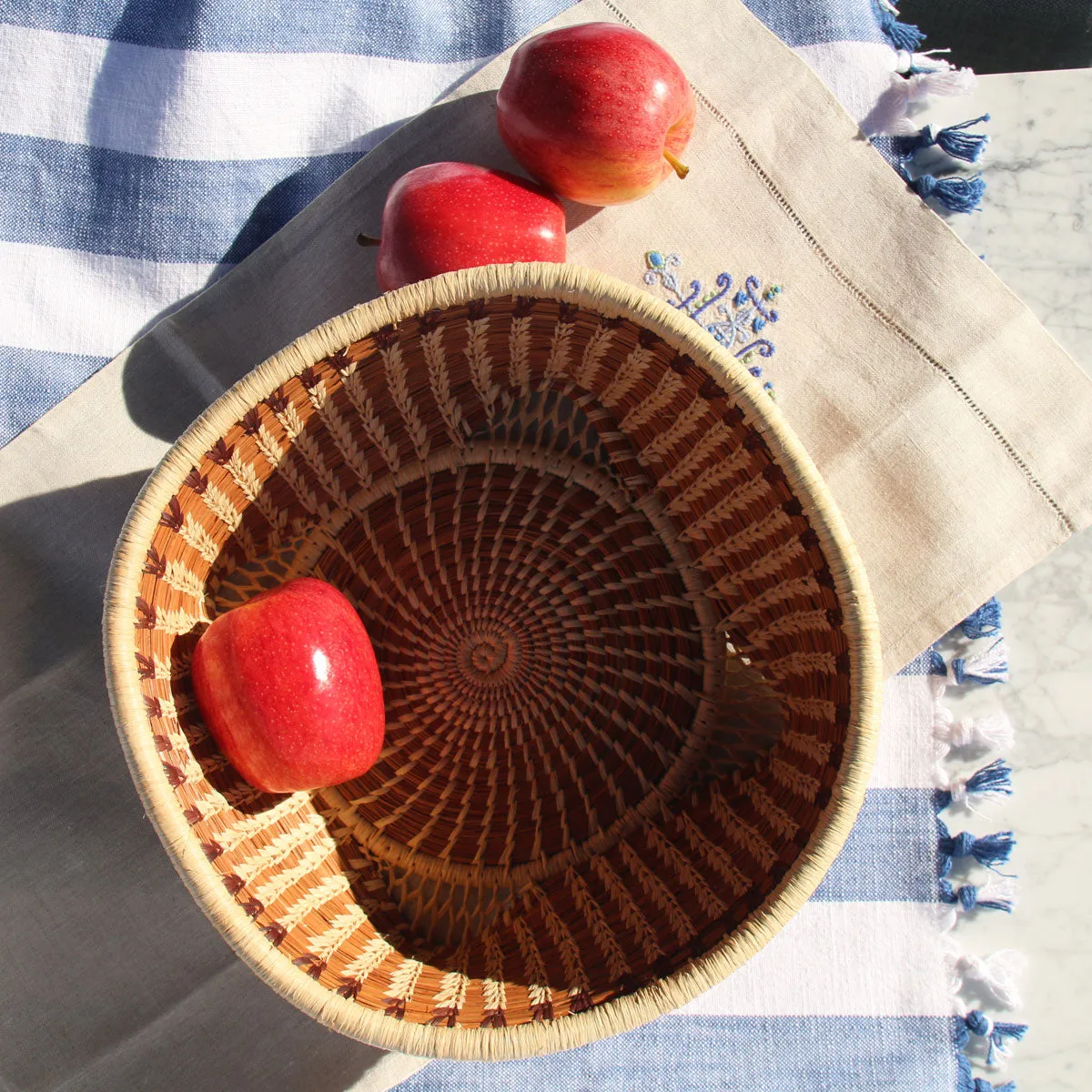 Embroidered Linen Hand Towel