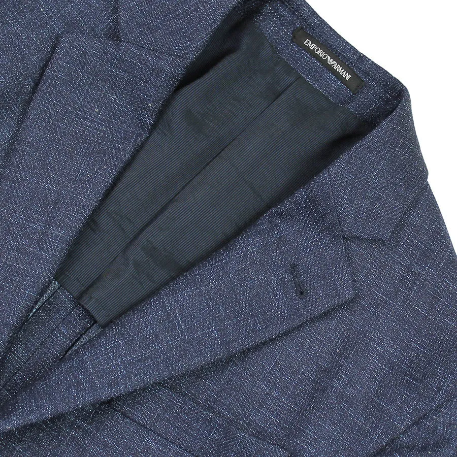Emporio Armani - F Line Navy Fleck Blazer