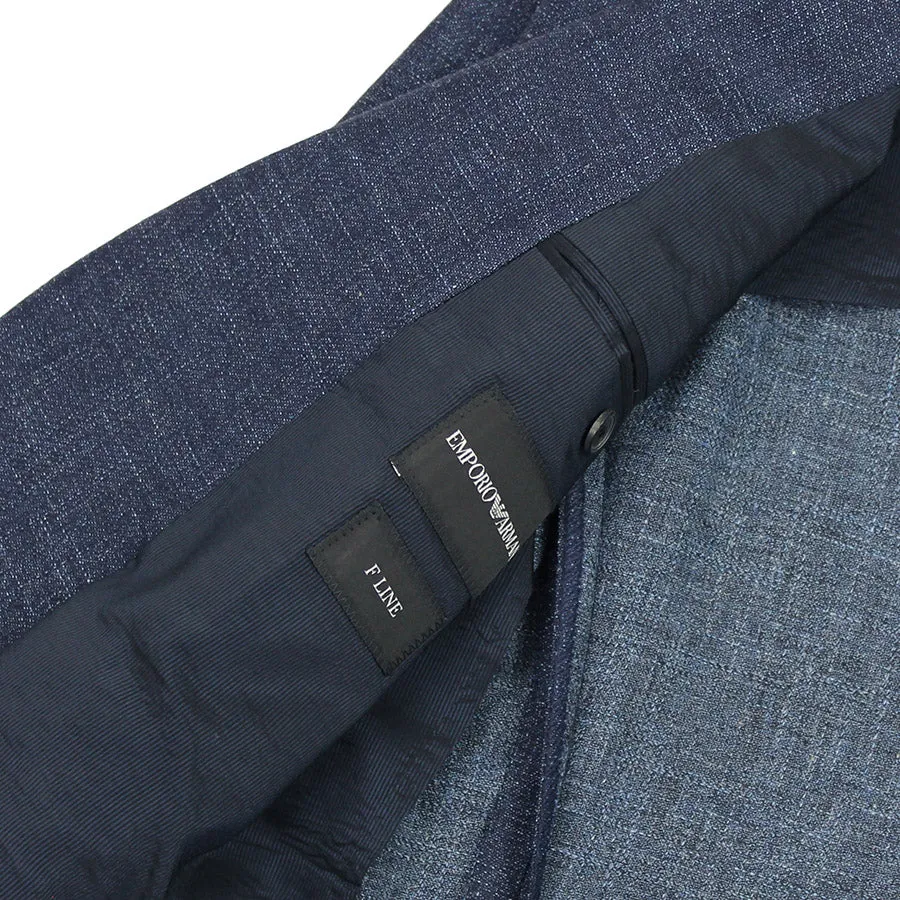 Emporio Armani - F Line Navy Fleck Blazer