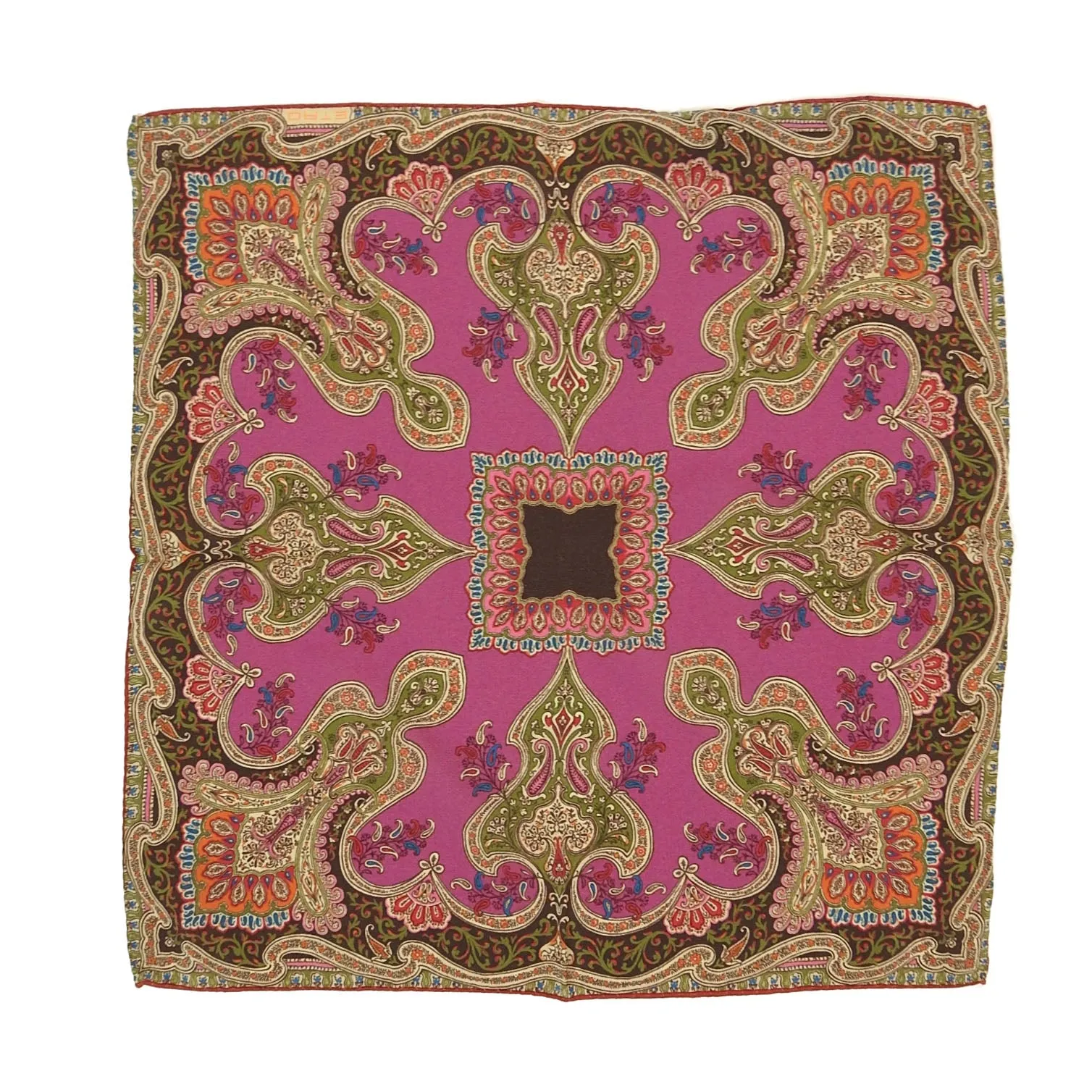 Etro Silk Pocket Square Size