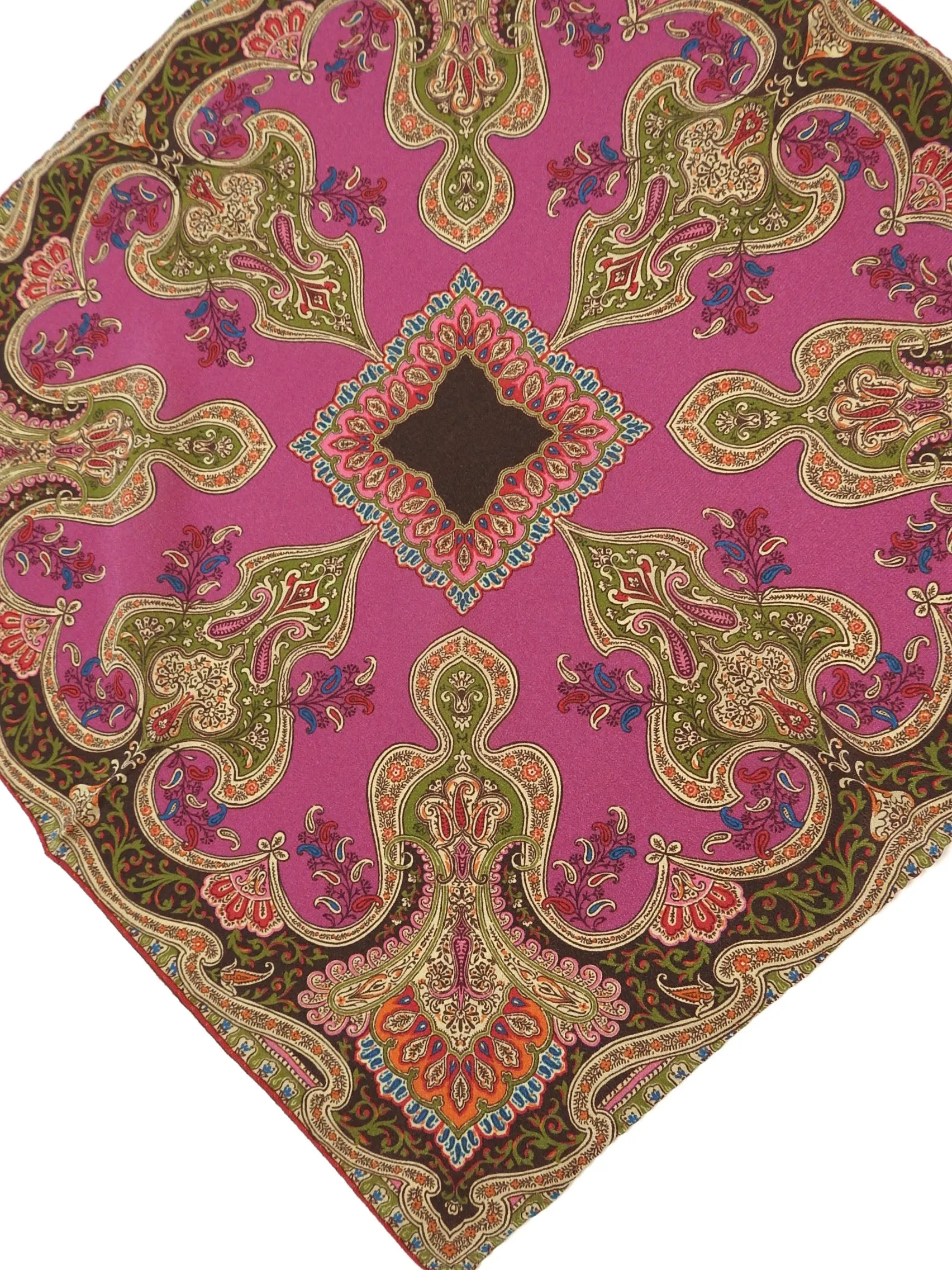 Etro Silk Pocket Square Size