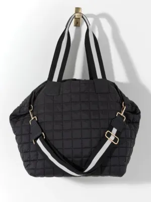 EZRA TRAVEL TOTE,BLACK