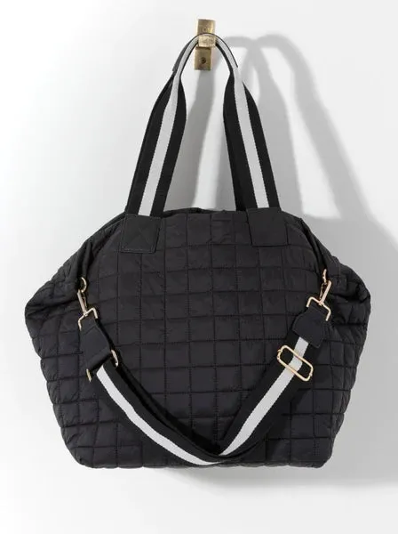 EZRA TRAVEL TOTE,BLACK