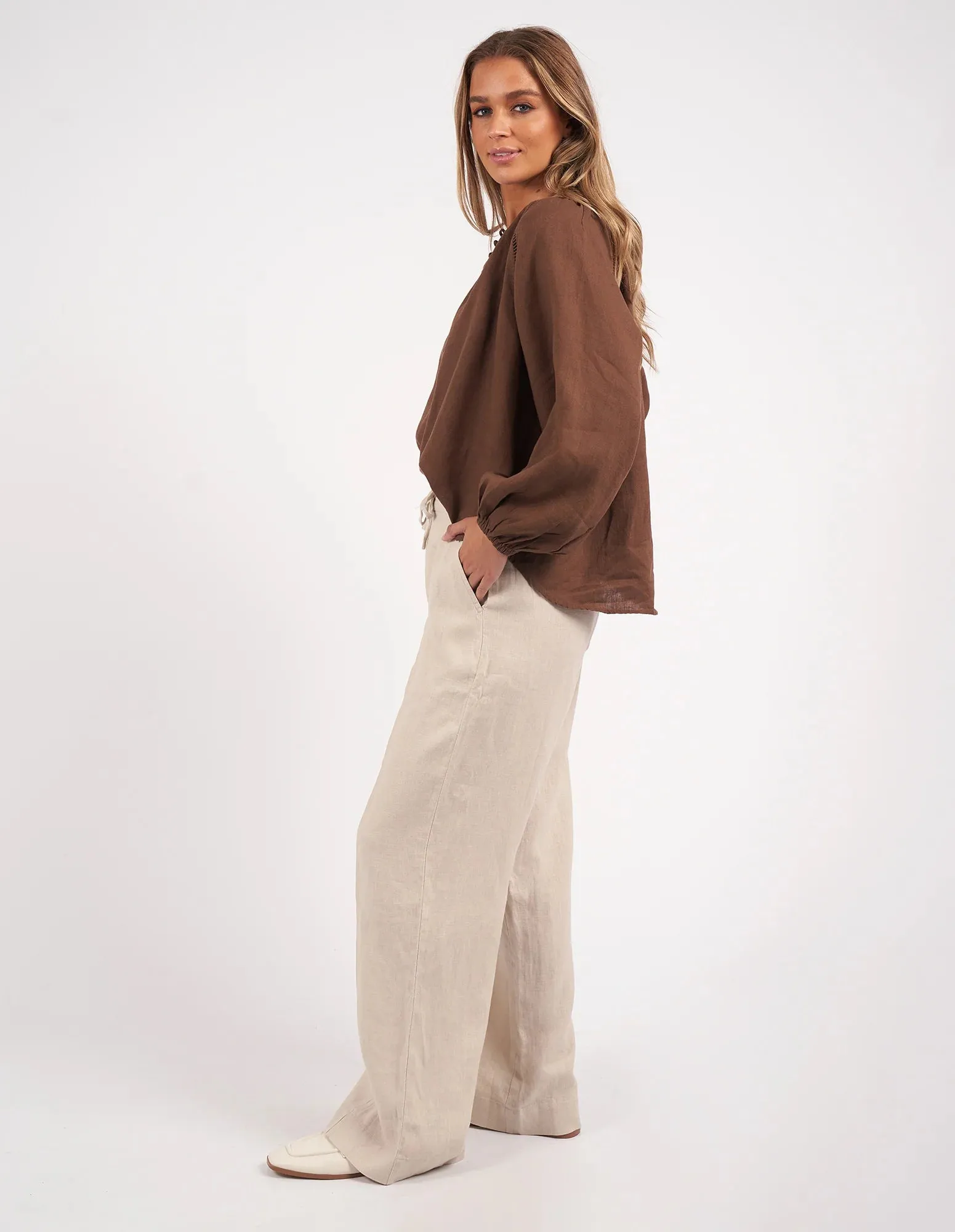 FOXWOOD SARDINIA BLOUSE CHOCOLATE