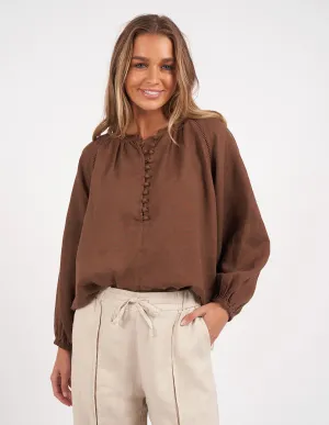 FOXWOOD SARDINIA BLOUSE CHOCOLATE