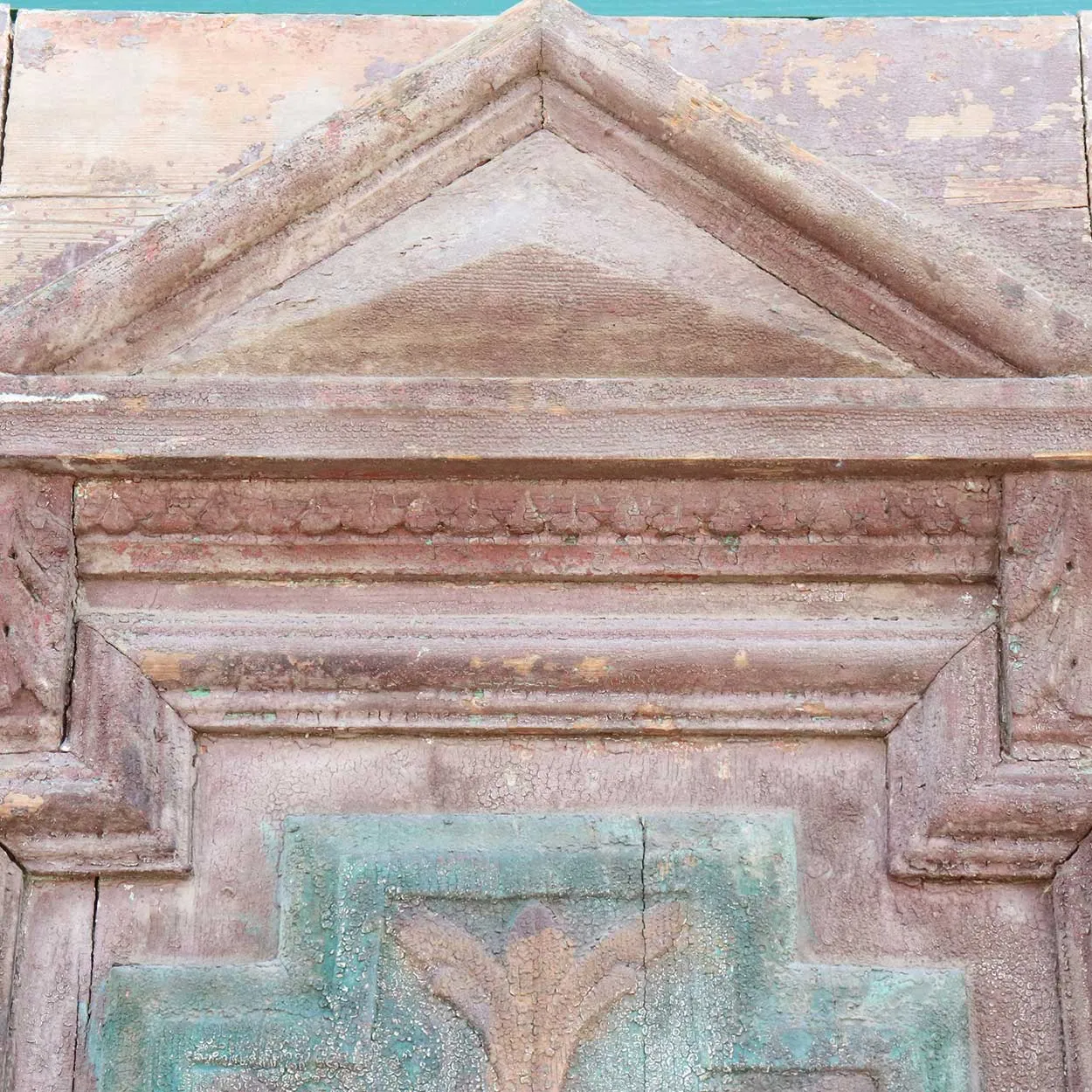 French Colonial Painted Pine Double Door