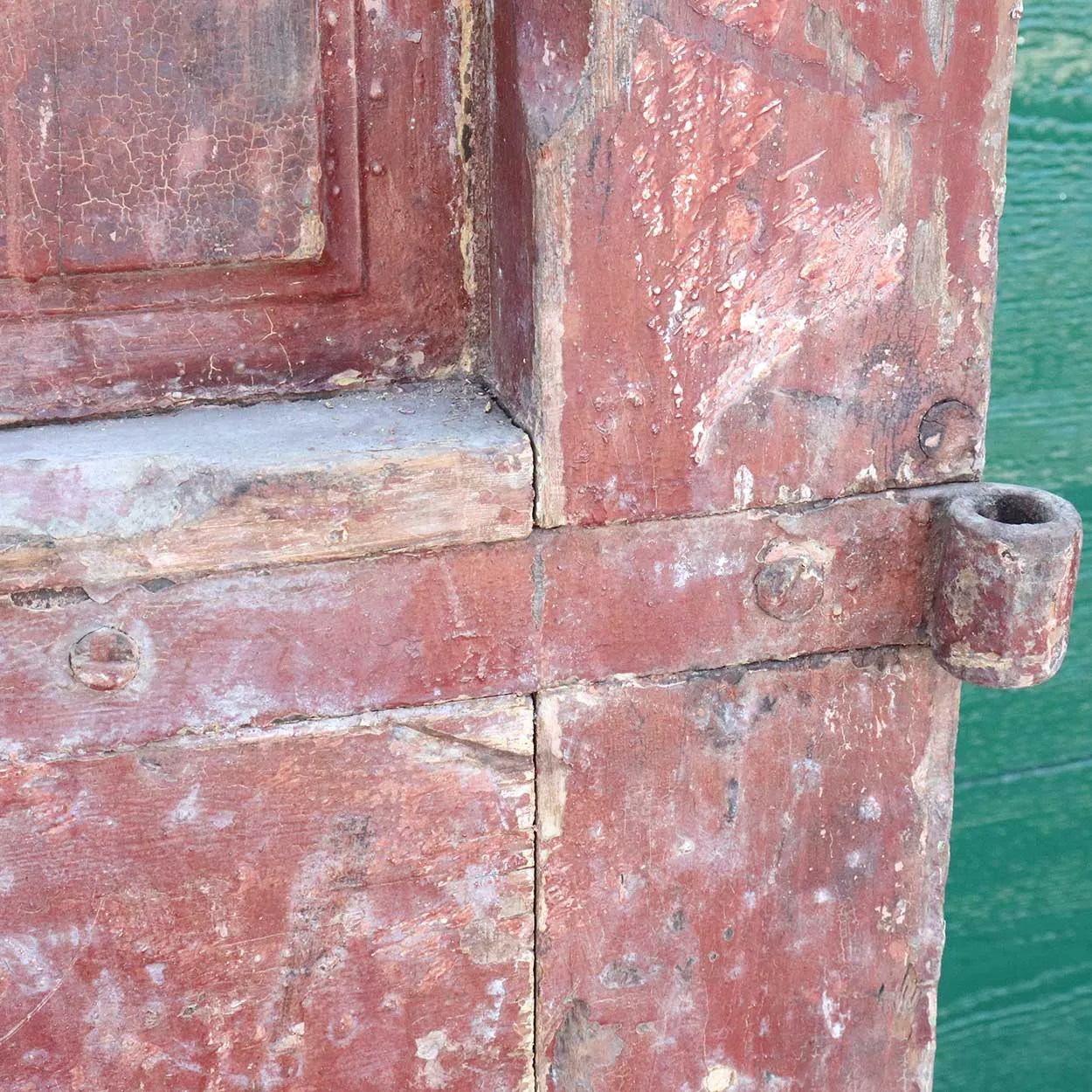 French Colonial Painted Pine Double Door