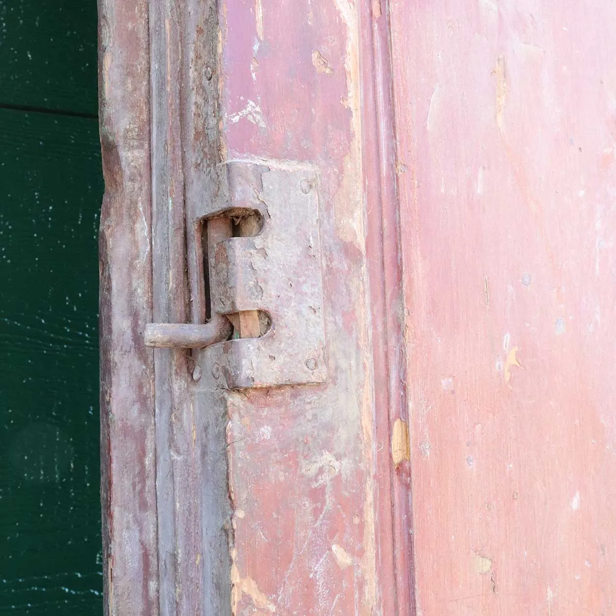 French Colonial Painted Pine Double Door