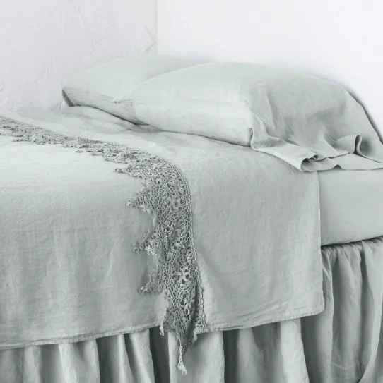 Frida Flat Sheet - Eucalyptus - King