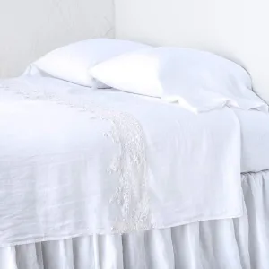 Frida Flat Sheet - White - Queen