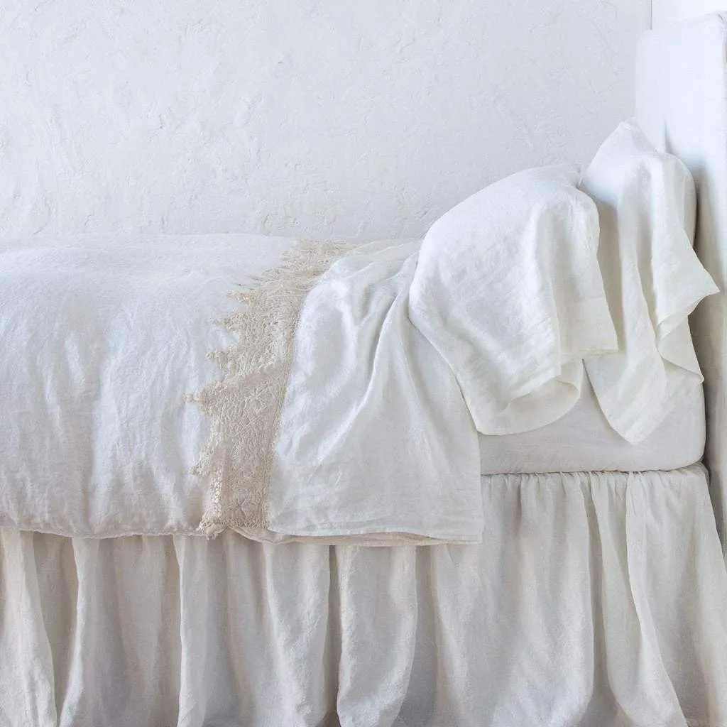 Frida Flat Sheet - Winter White - King