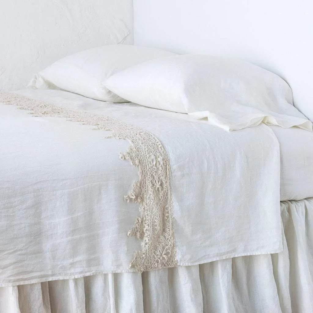 Frida Flat Sheet - Winter White - King
