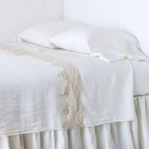 Frida Flat Sheet - Winter White - King