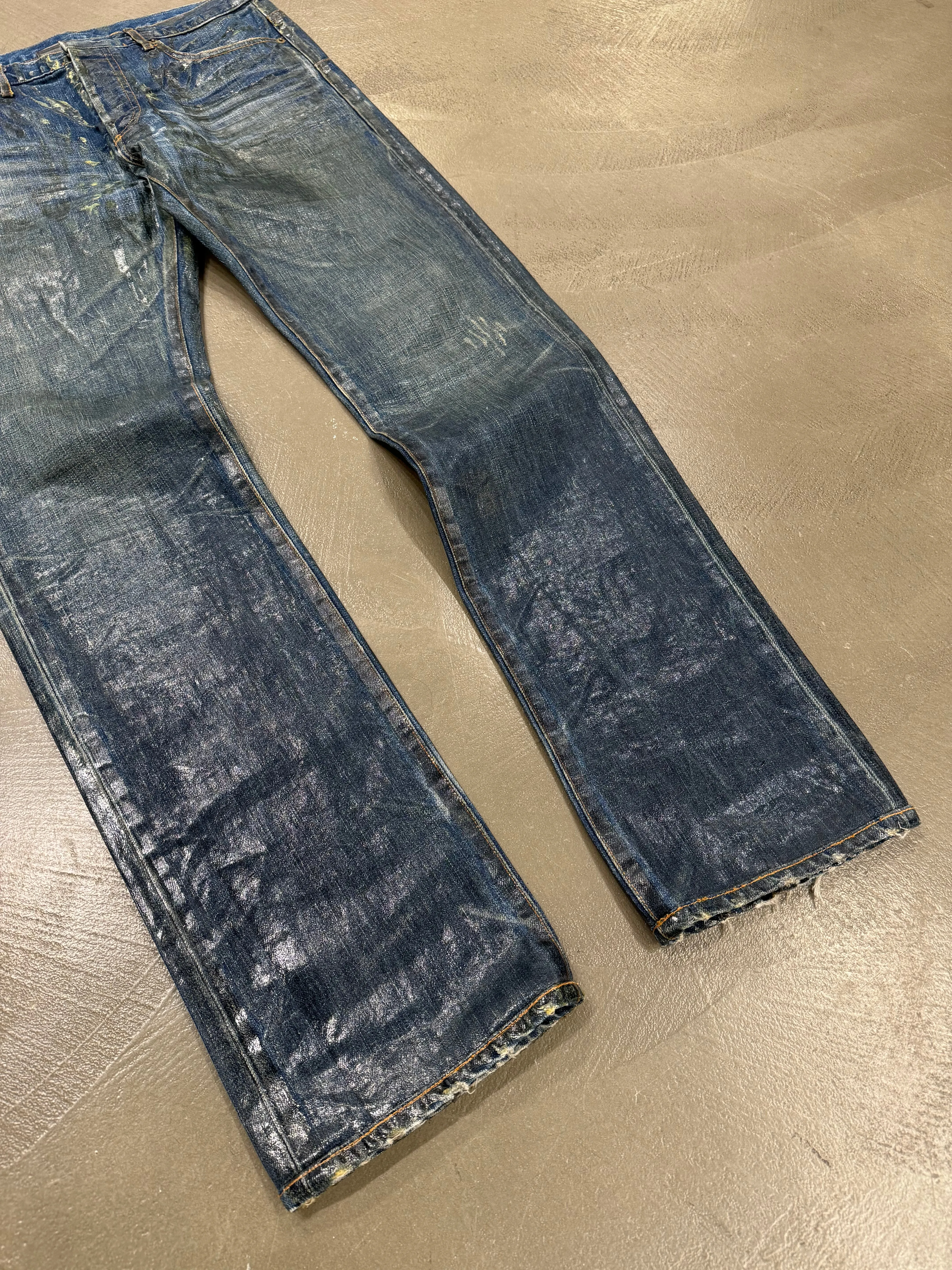 F/W 2003 Dior by Hedi Slimane green waxed denim