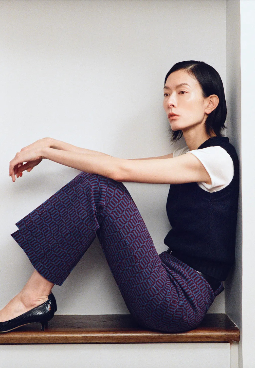 Geo Jacquard Charlie Pant - Orange Combo (By Phone Order Only)