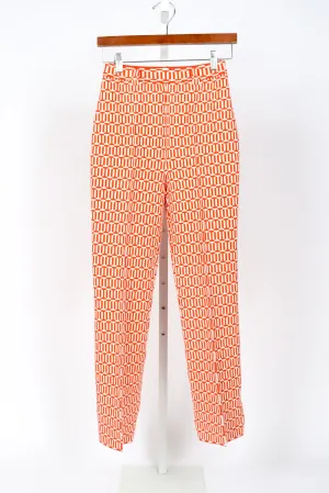 Geo Jacquard Charlie Pant - Orange Combo (By Phone Order Only)