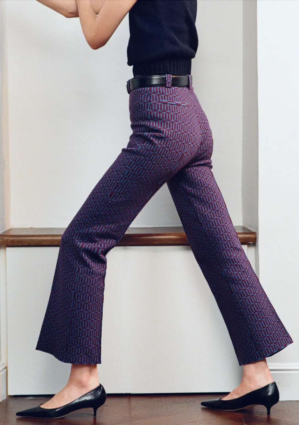 Geo Jacquard Charlie Pant - Orange Combo (By Phone Order Only)