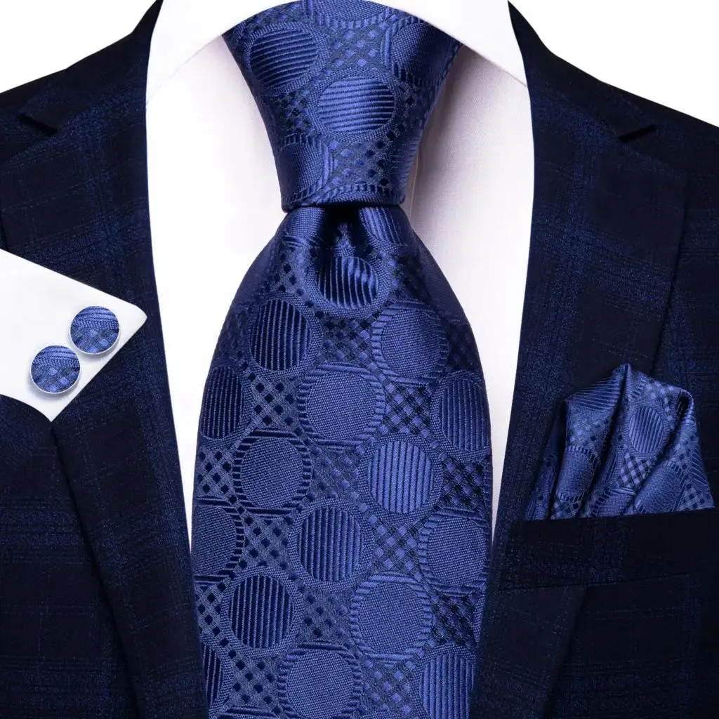 Geometric Blue – 3-Piece Tie Set