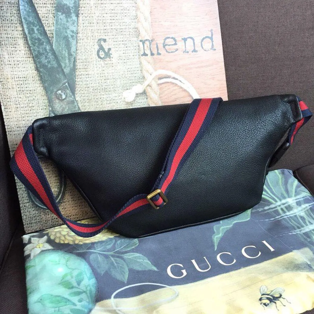 gg Print Waist Belt Bag Black For Women And Men 15in/39cm gg 530412