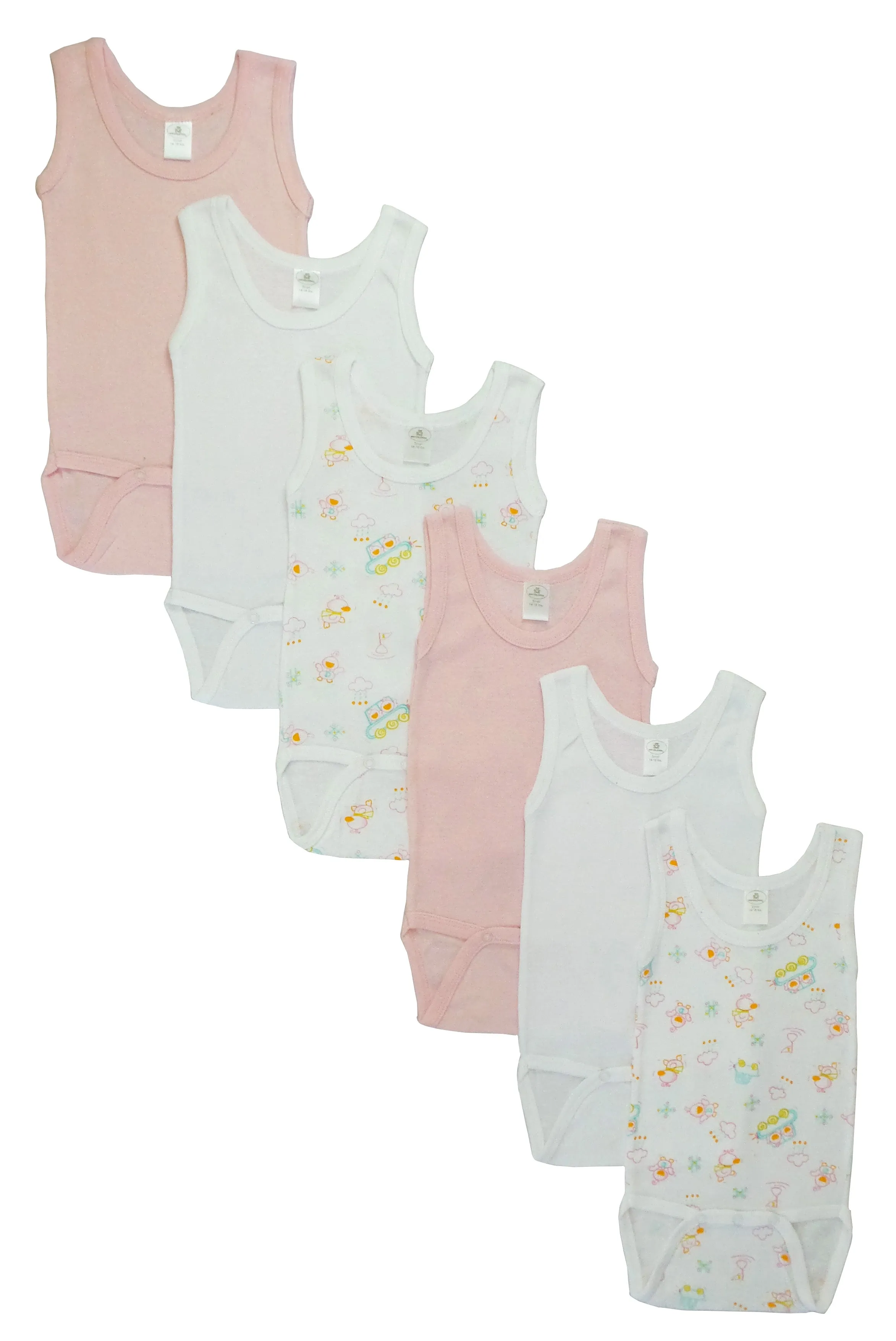 Girls Tank Top Onezies 6 Pack 111AP_111AP