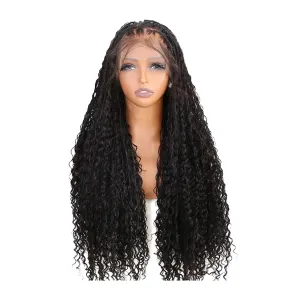 Goddess Bohemian Box Braid Full Lace Wig Knotless Virgin Hair