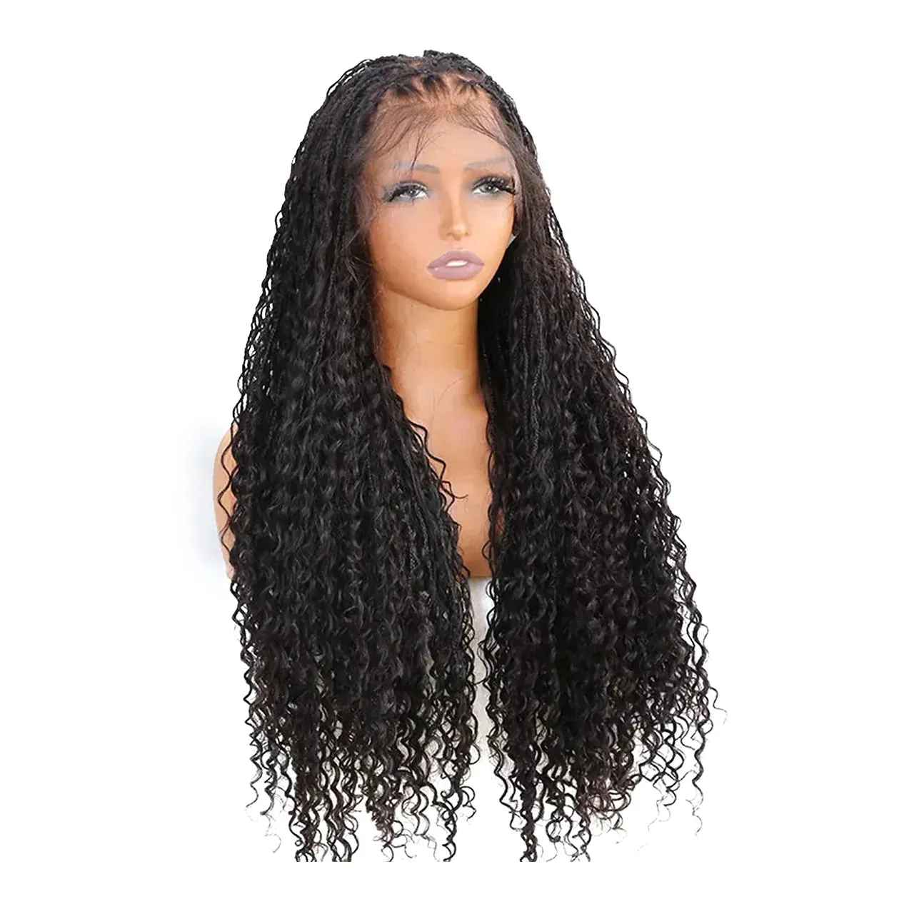 Goddess Bohemian Box Braid Full Lace Wig Knotless Virgin Hair