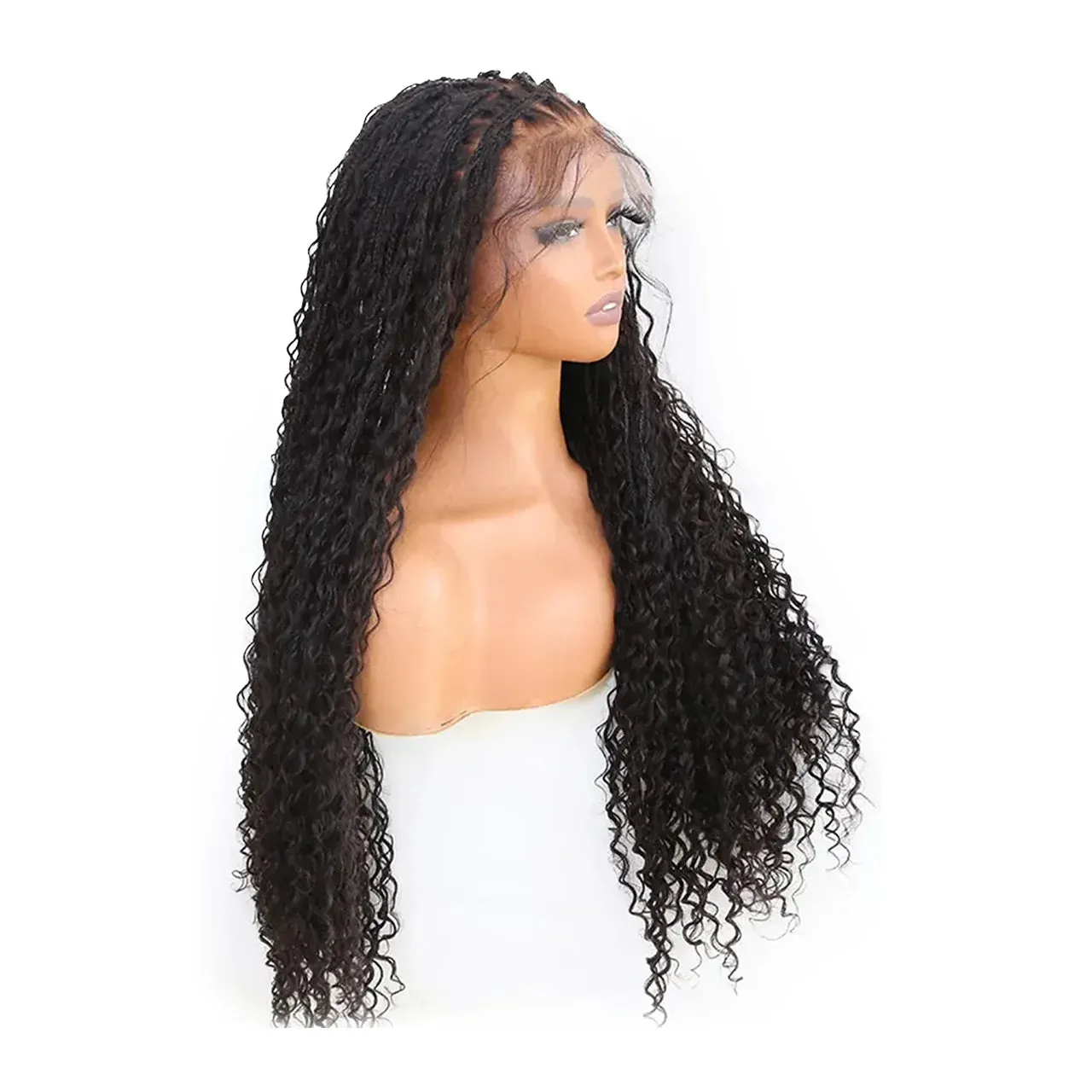 Goddess Bohemian Box Braid Full Lace Wig Knotless Virgin Hair